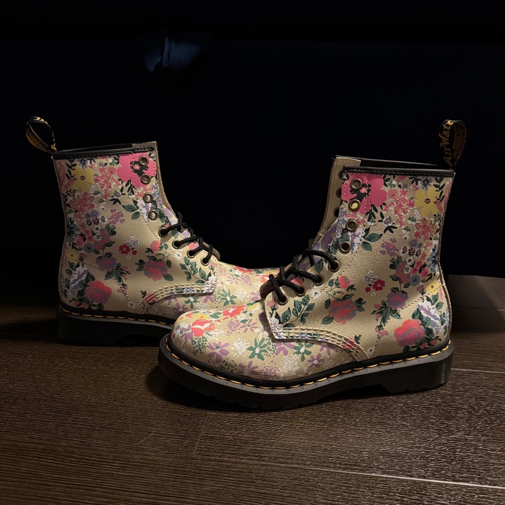 Floral Doc Martens size 7